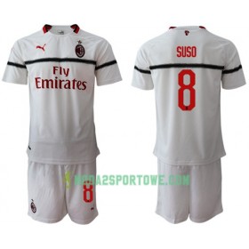 Koszulka AC Milan Suso 8 Dziecięcy Wyjazdowe Stroje Piłkarskie 2018/19 Krótki Rękaw